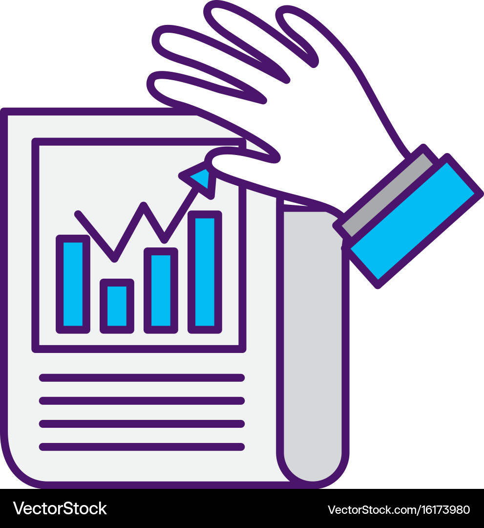 Statistical report isolated icon Royalty Free Vector Image