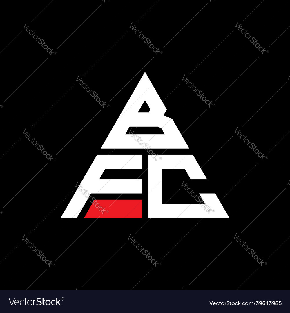 Bfc triangle letter logo design Royalty Free Vector Image