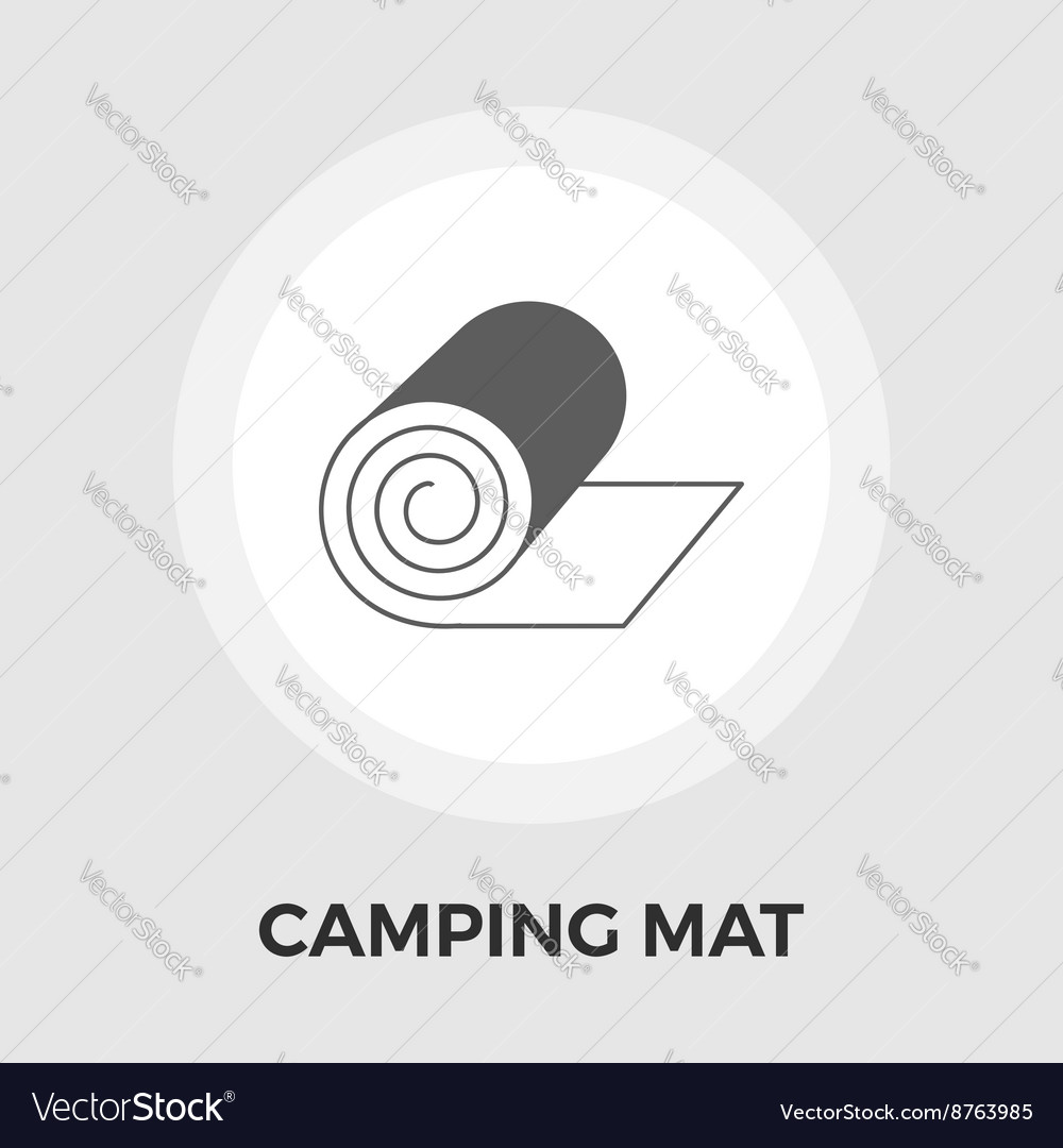 Camping mat flat icon