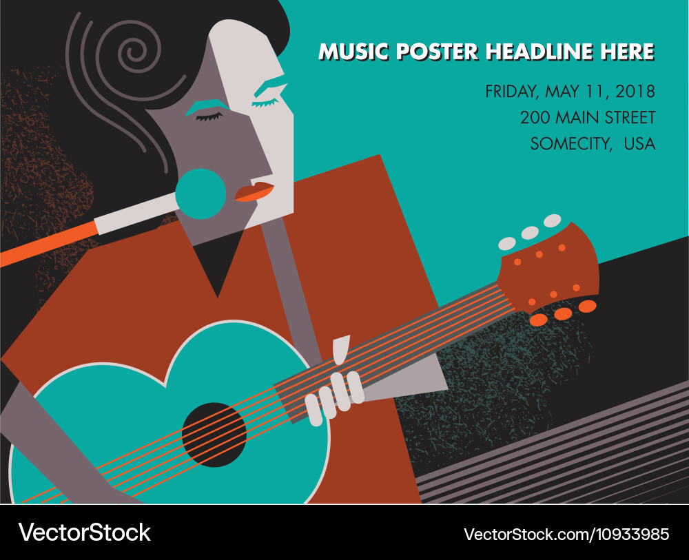 Guitar player Royalty Free Vector Image - VectorStock