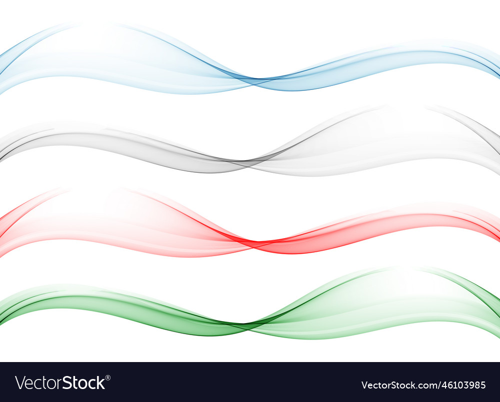 Satz von wavycolored Elementeabstrakt Welle