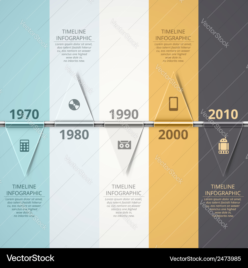 Timeline infographic Royalty Free Vector Image