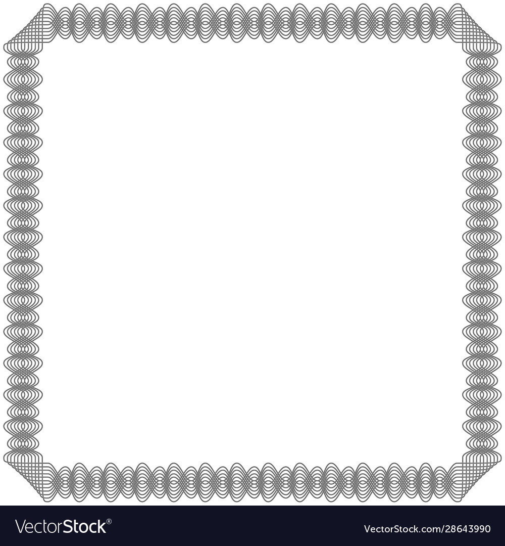 Black frame with swirl interlaced lines Royalty Free Vector