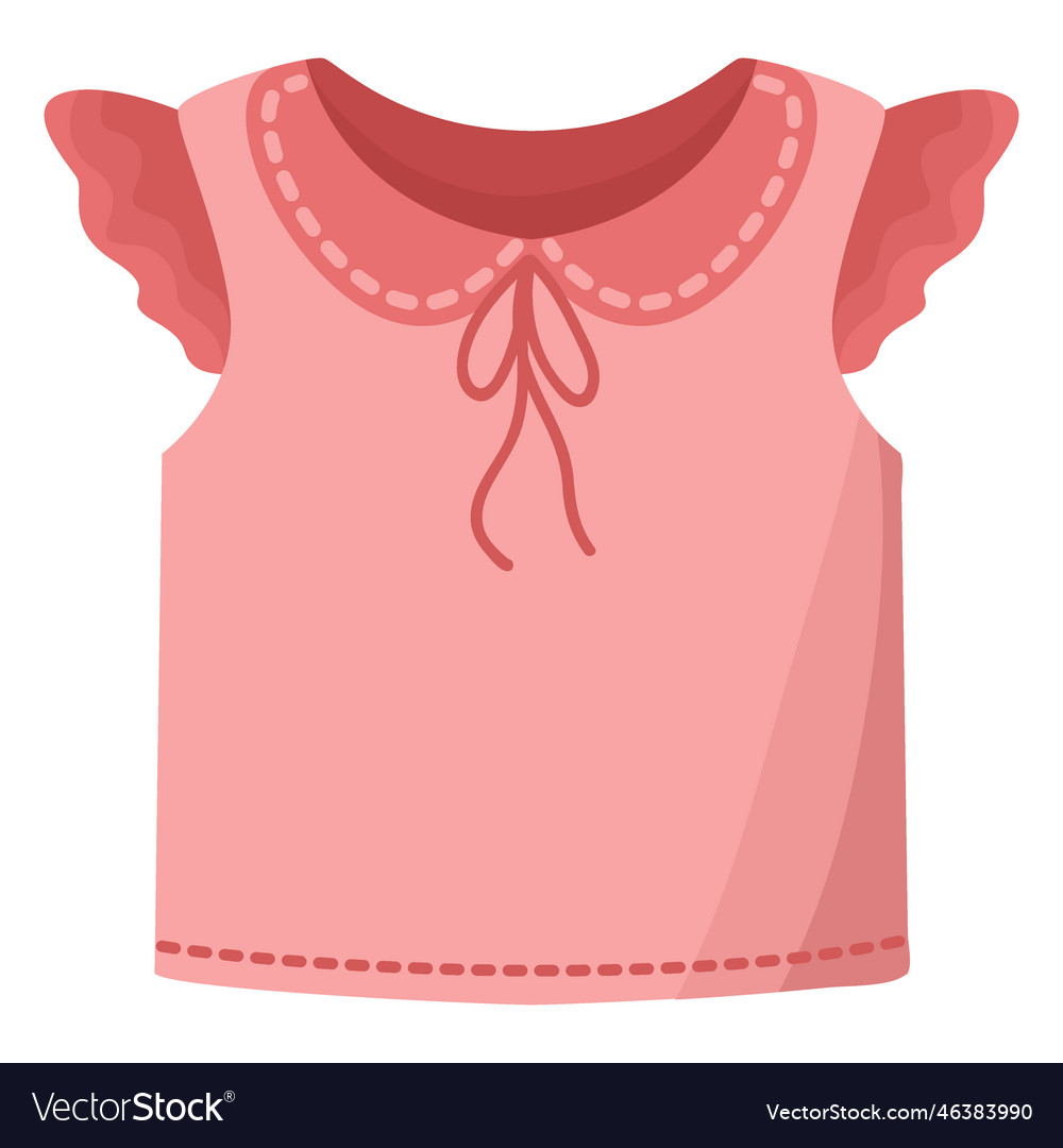 Blouse t shirt flat Royalty Free Vector Image - VectorStock