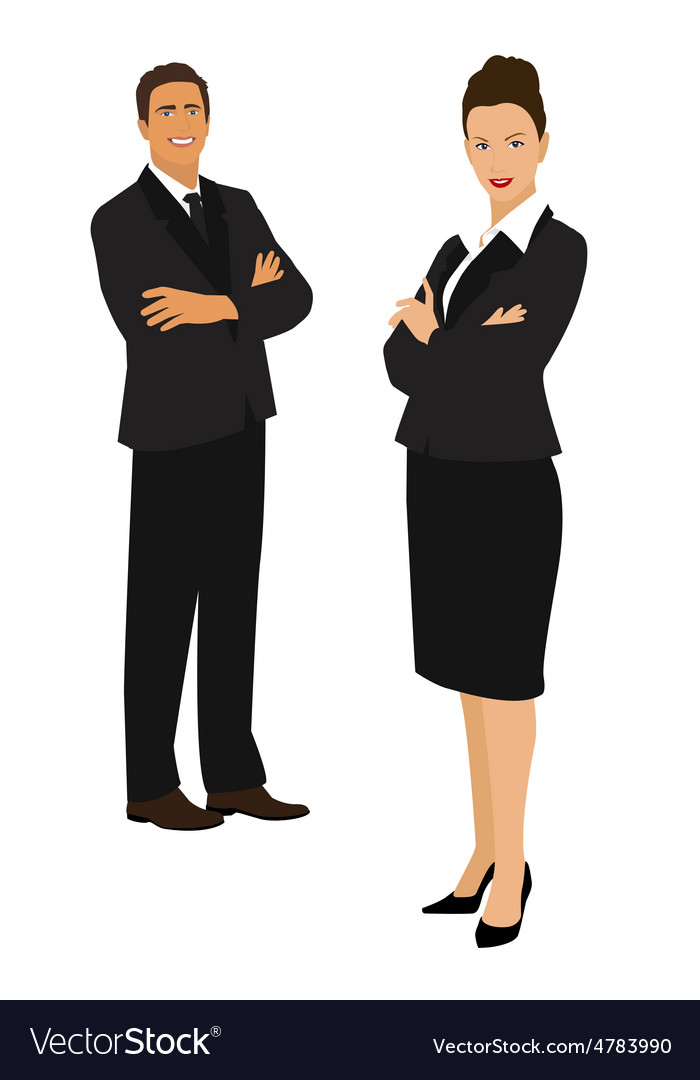 Businessman And Businesswoman Royalty Free Vector Image 