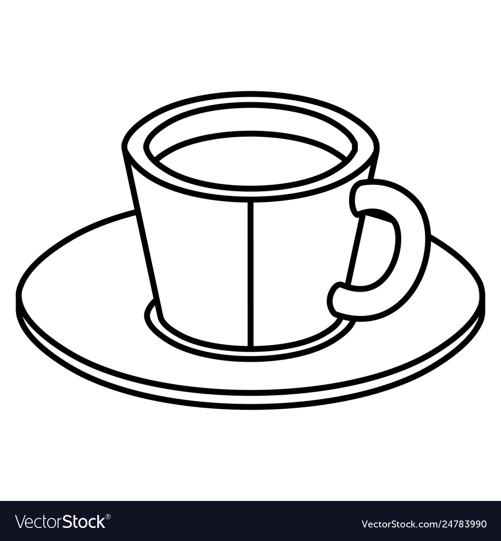 Coffee Cup Isometric Icon Royalty Free Vector Image