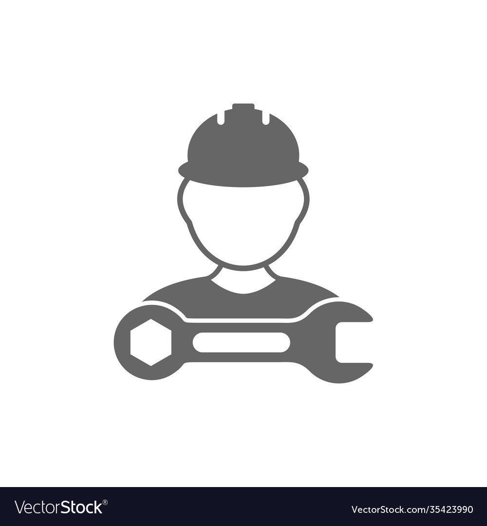 Construction worker icon engineering simple icon Vector Image