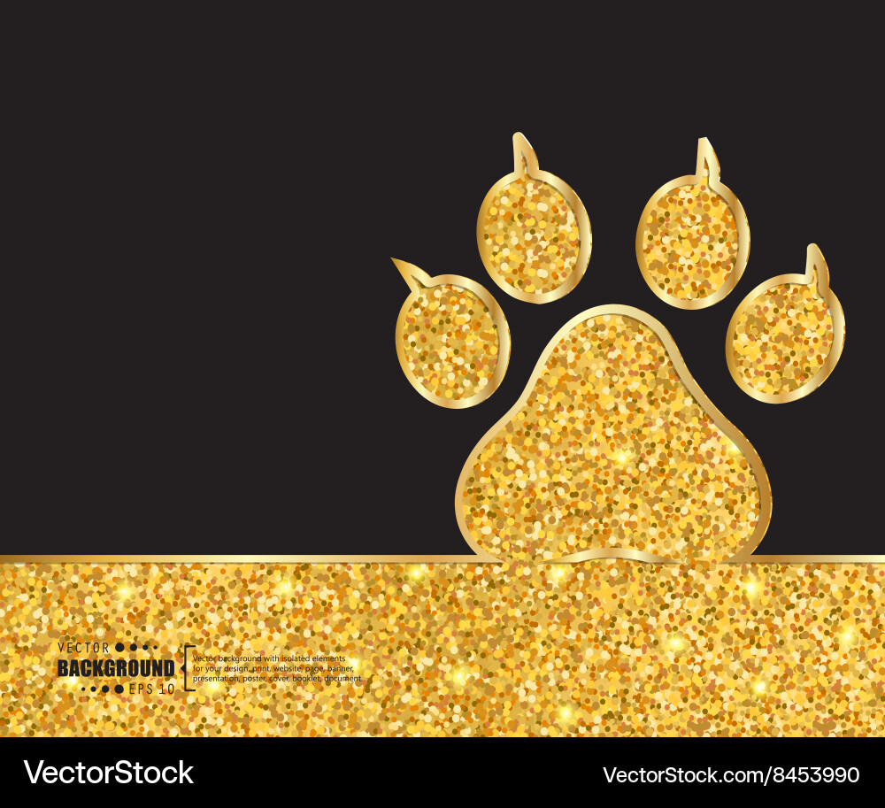 Creative Animal Footprint Art Royalty Free Vector Image