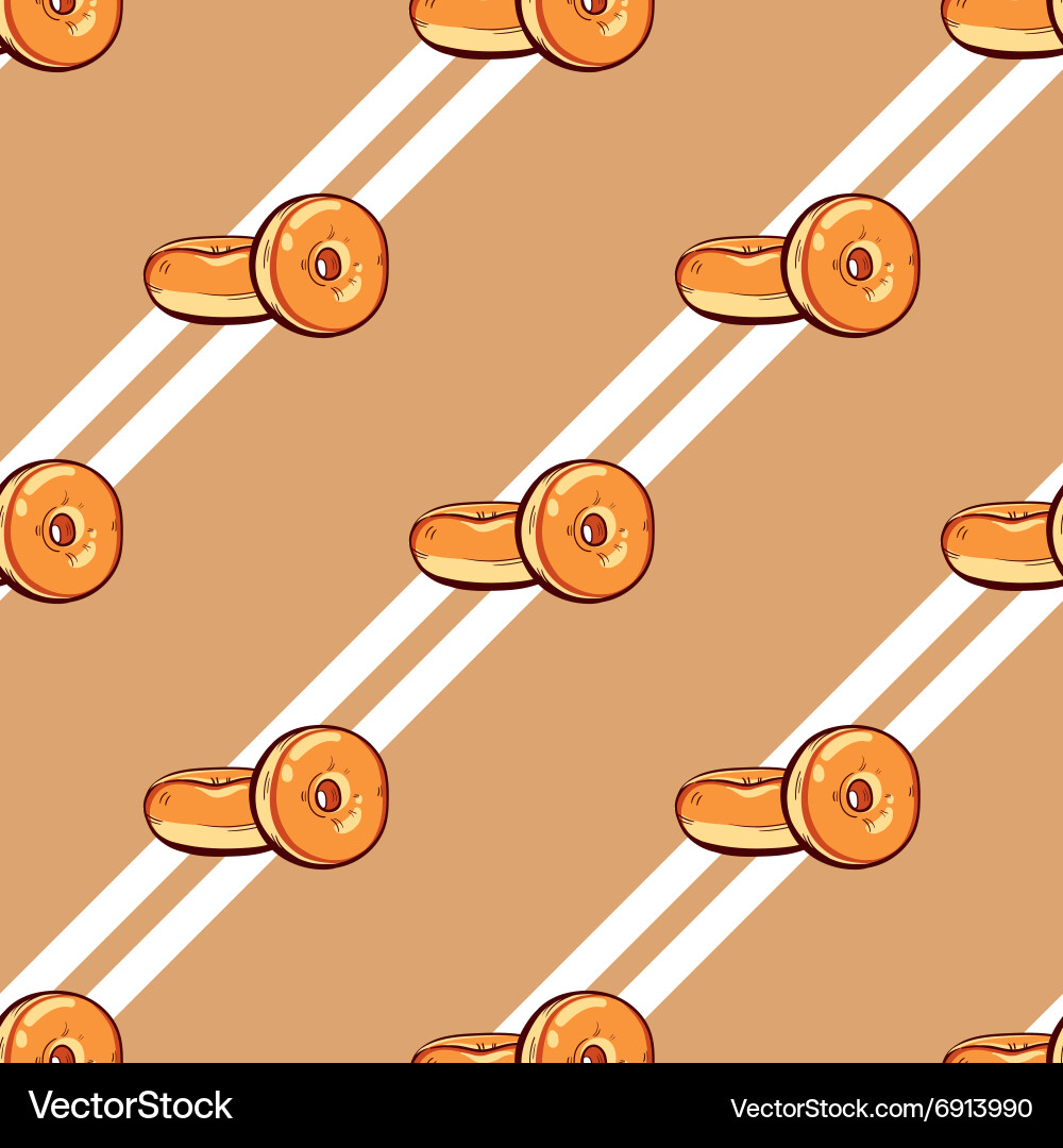 Donuts seamless pattern Royalty Free Vector Image