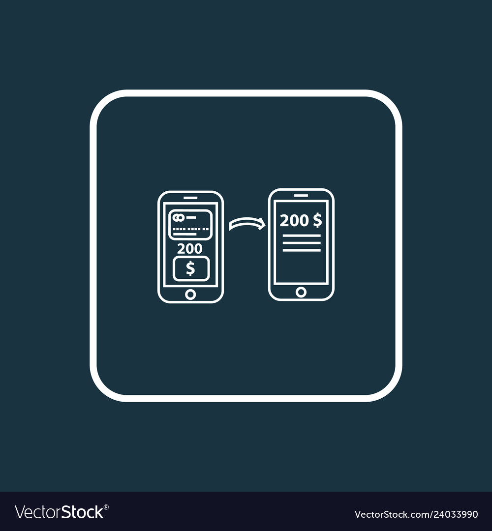 Mobile transfer icon line symbol premium quality