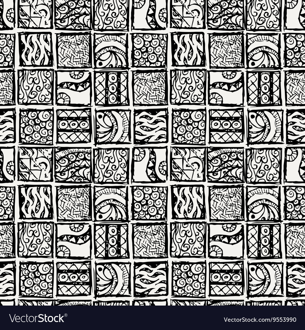 Patterned background in the style of maya Vector Image