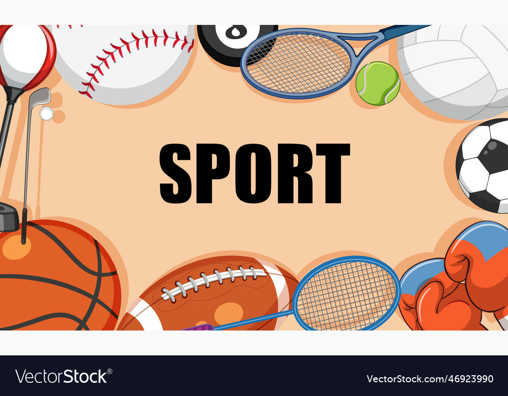 Sport text for banner or poster design Royalty Free Vector