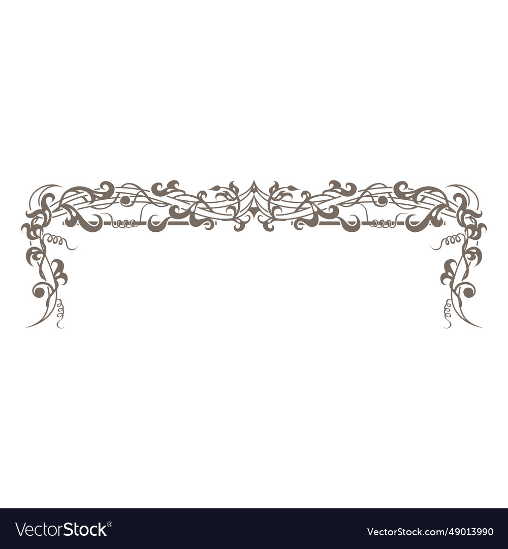 Swirling floral decorative frame