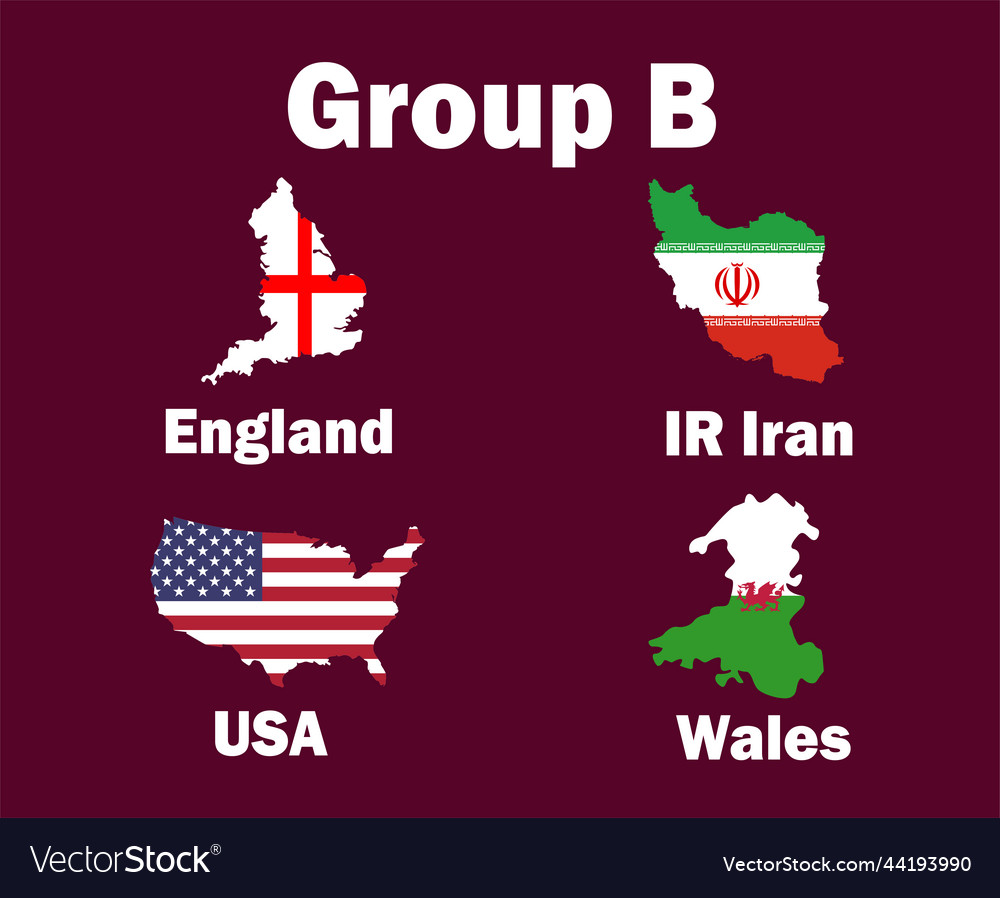 United states england wales and - United States England Wales And Iran Map Flags Vector 44193990