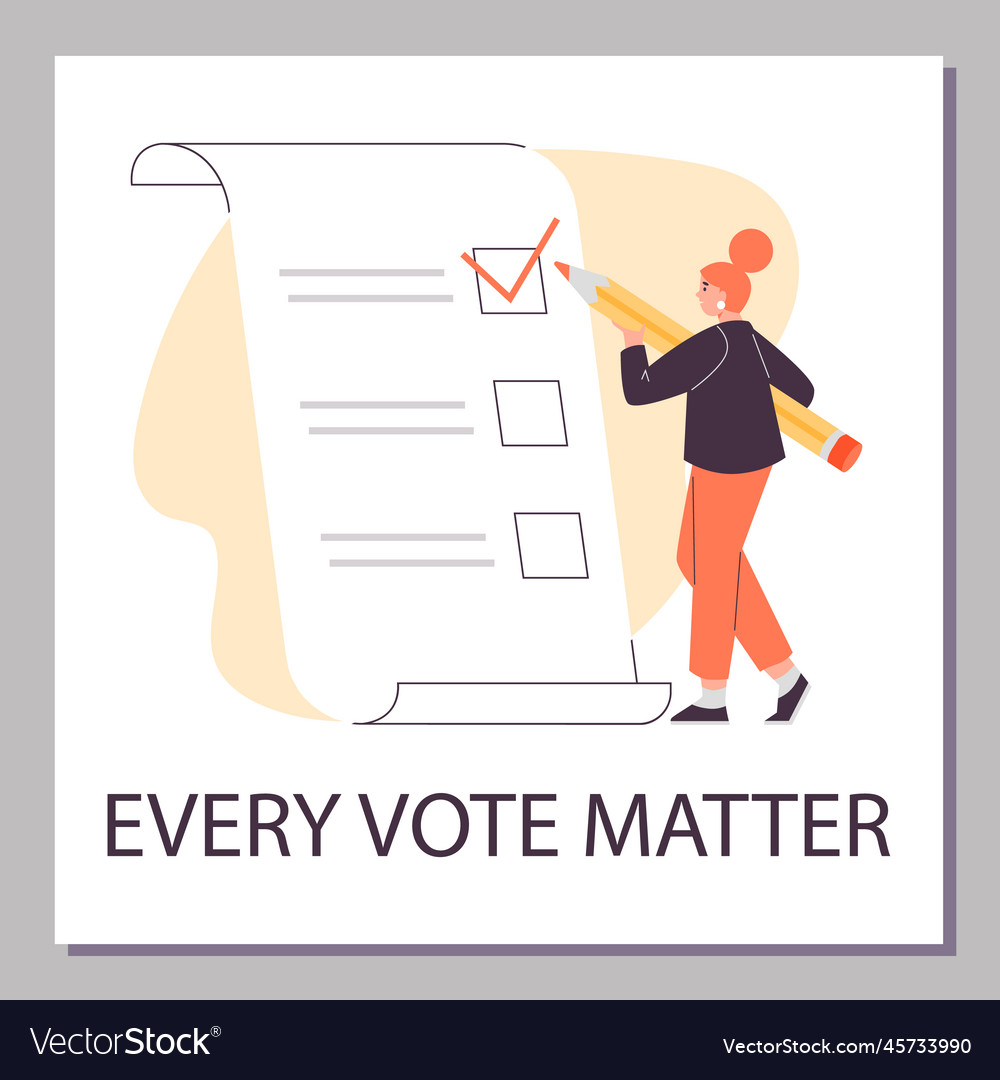 Voting placard or banner design with slogan Vector Image