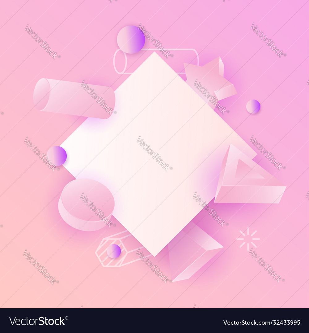 3d realistic primitives composition Royalty Free Vector