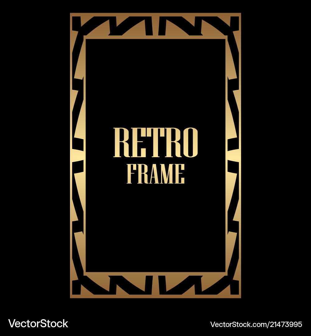 Art deco frame Royalty Free Vector Image - VectorStock