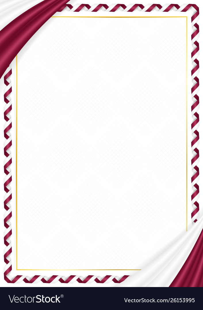 Border made with qatar national colors