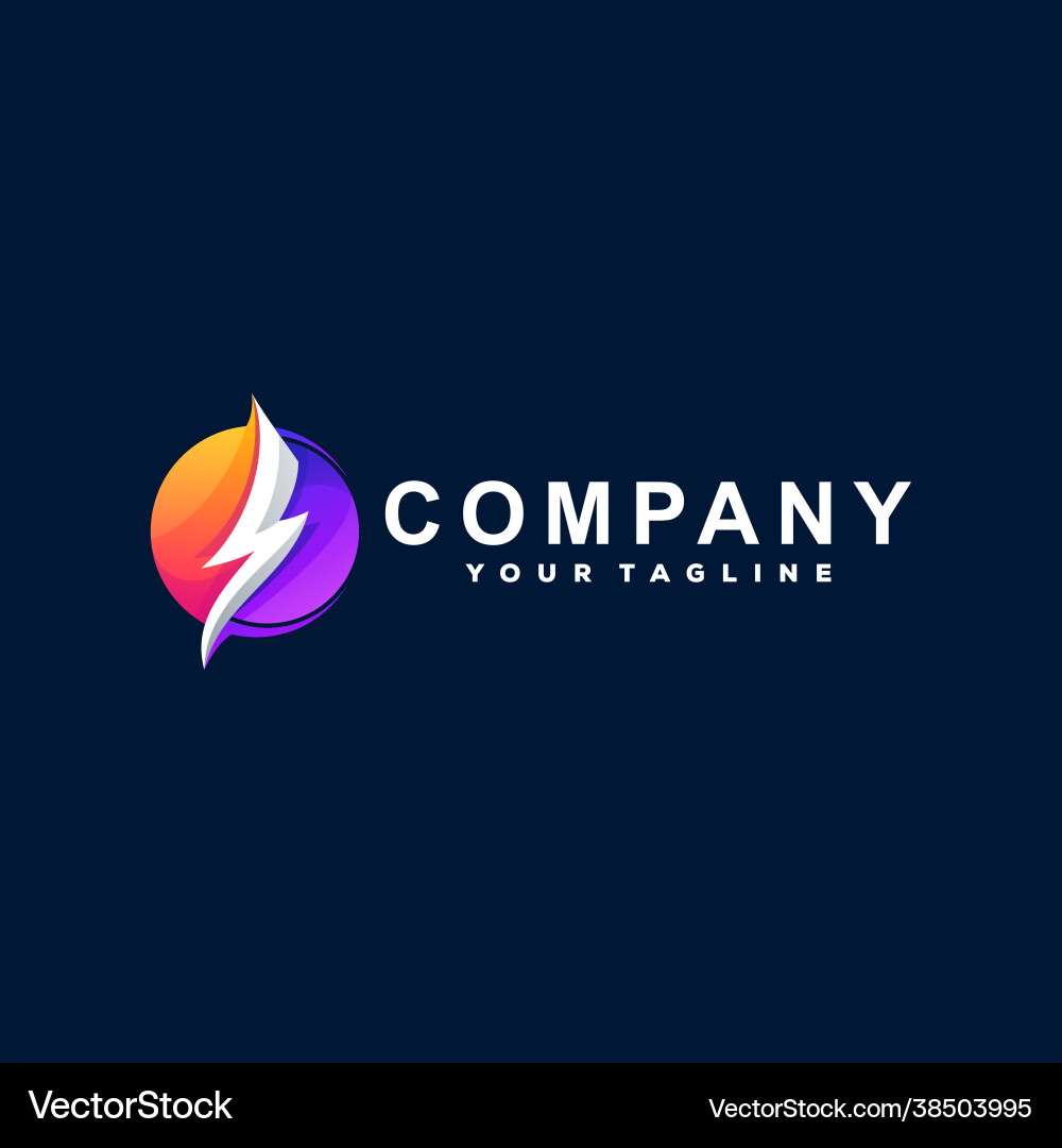 Circle color gradient logo design Royalty Free Vector Image