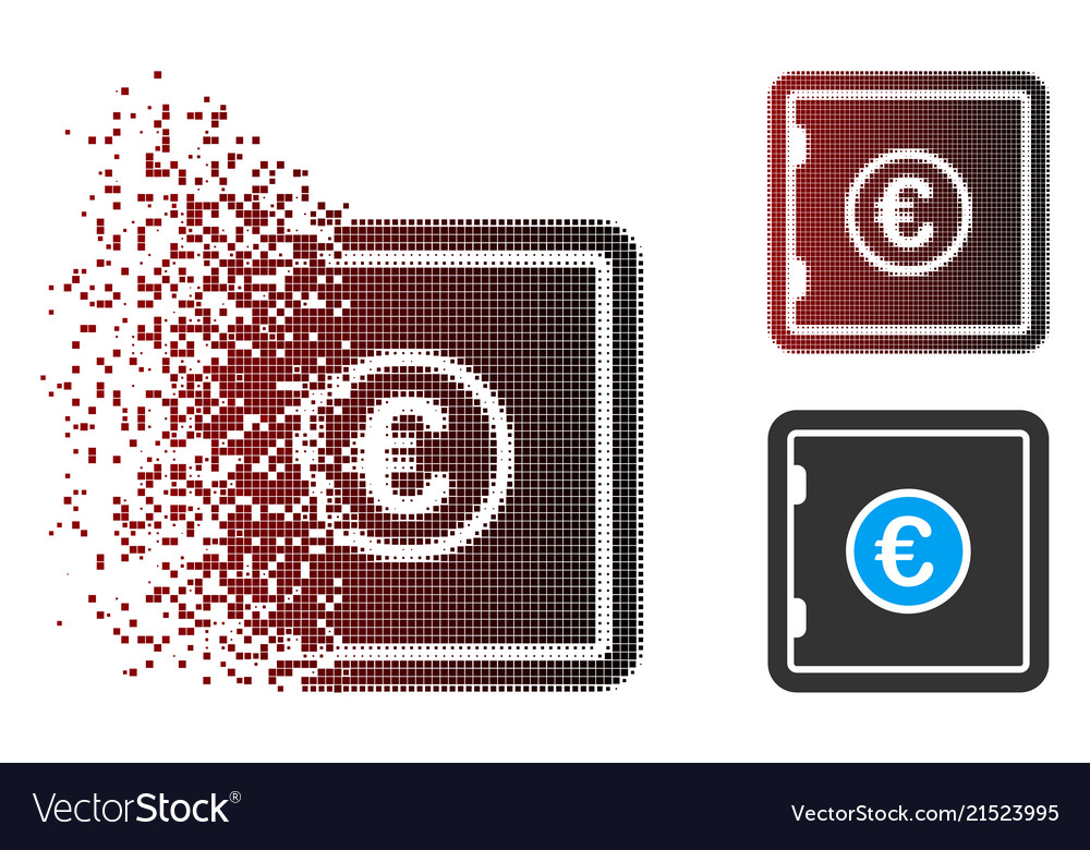 Verteiltes Pixel-Halbton Euro-Safe-Symbol