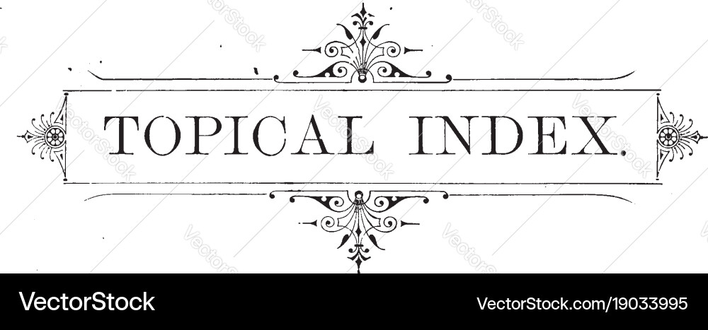 Filigree Banner Has A Tociple Index Word Is A Vector Image