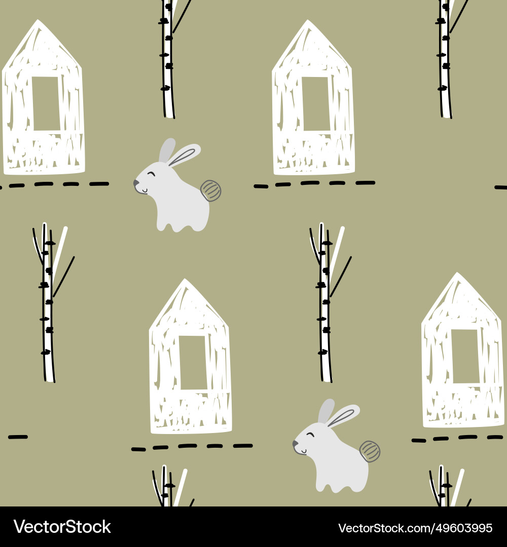 Forest bunny Royalty Free Vector Image - VectorStock