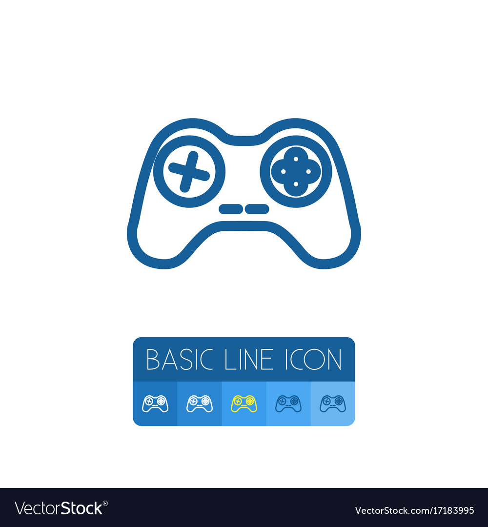 Isolated gamepad outline console element