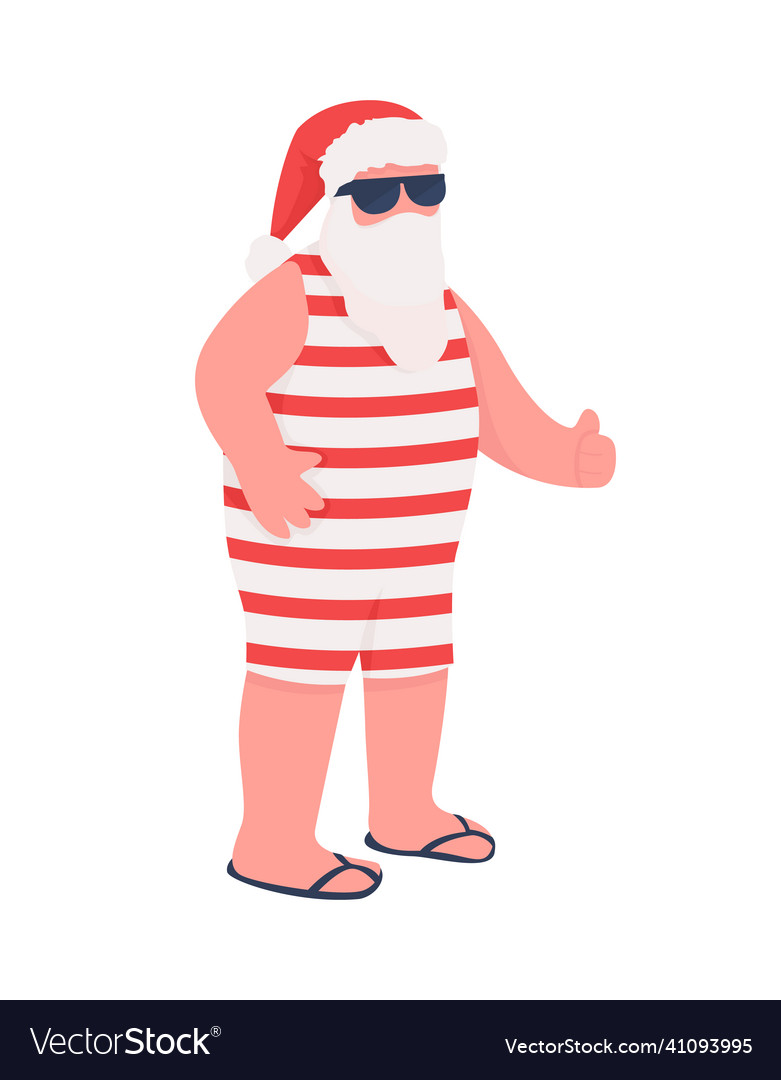 Santa in a bathing on sale suit