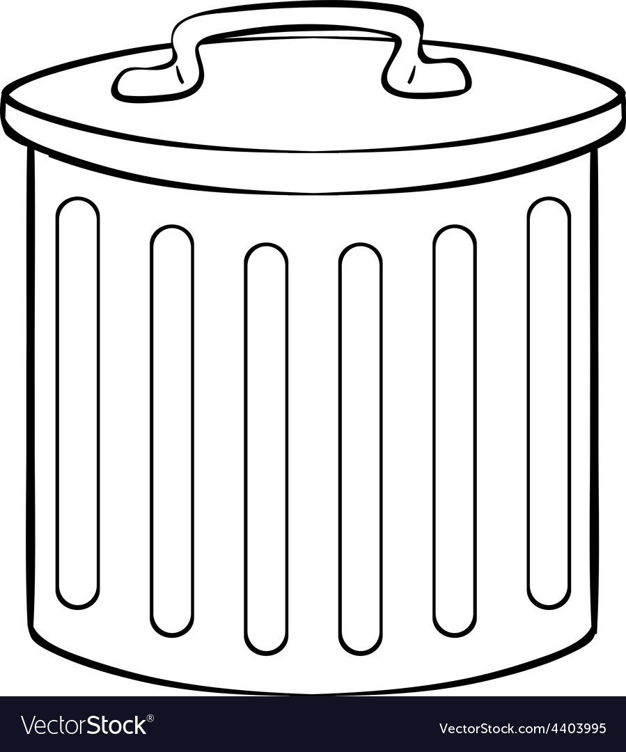 Trashcan Royalty Free Vector Image - VectorStock