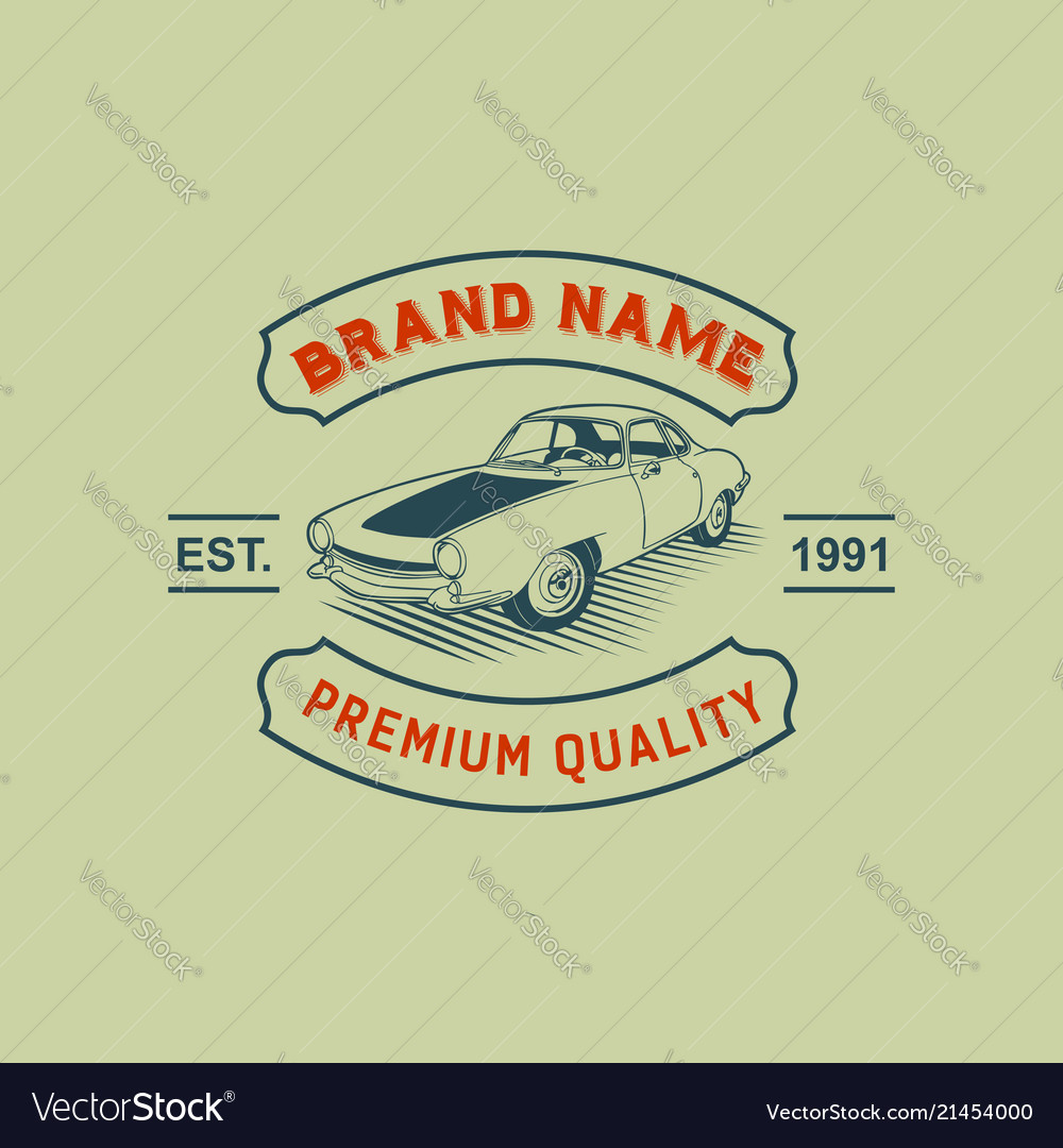 A template of classic or vintage retro car