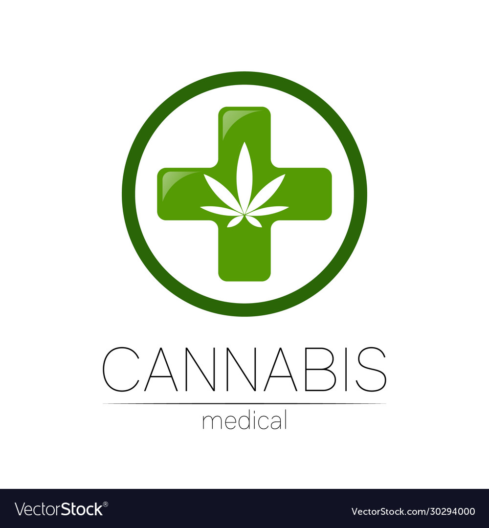 Cannabis logotype for medicine and doctor