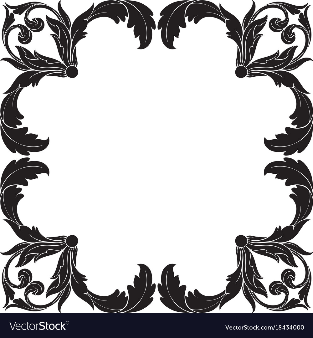 Classical baroque ornament Royalty Free Vector Image