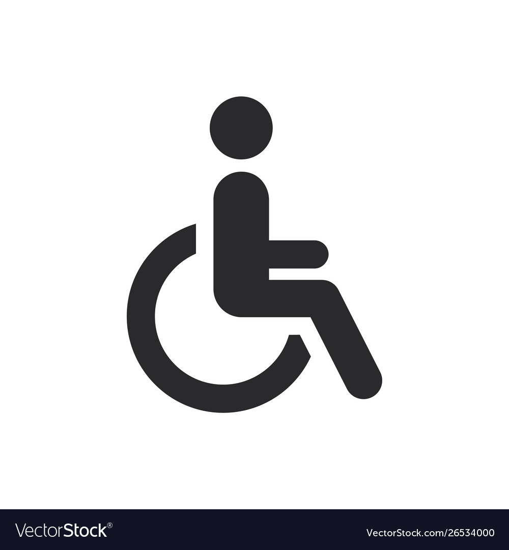 Disabled icon in modern style for web site