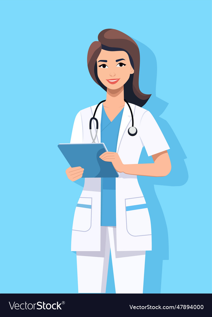 Female doctor character physician hospital Vector Image