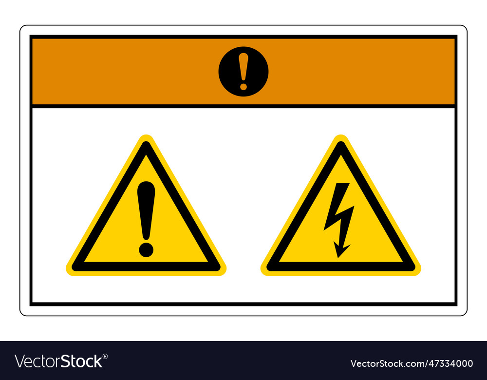 Warning electric shock hazard symbol sign