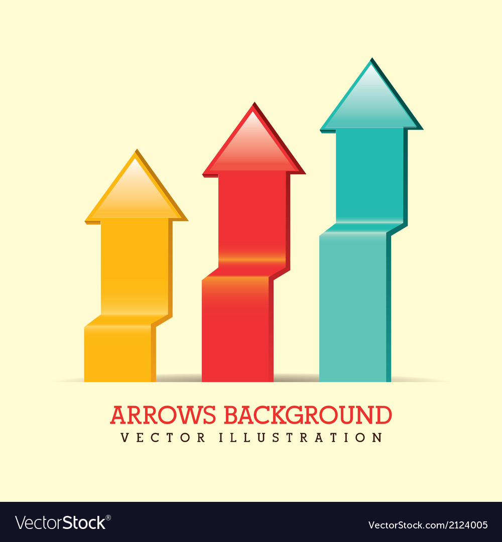 Arrows infographics over beige background