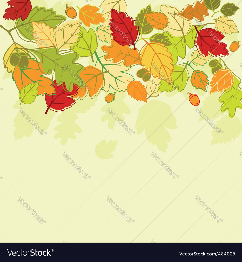 Autumn Background Royalty Free Vector Image - Vectorstock