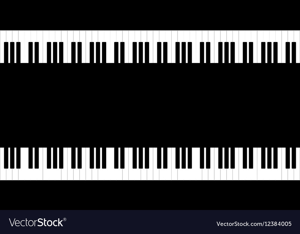 Black and white piano template