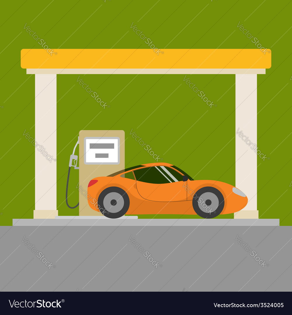 Auto an der Tankstelle