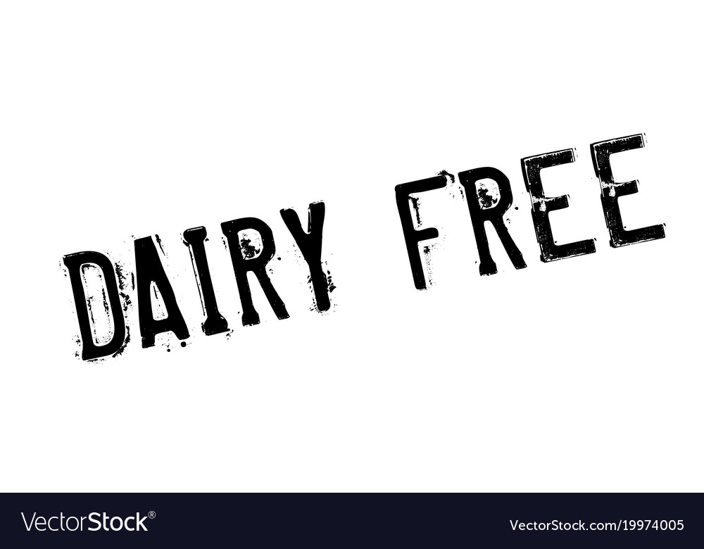 Dairy free rubber stamp