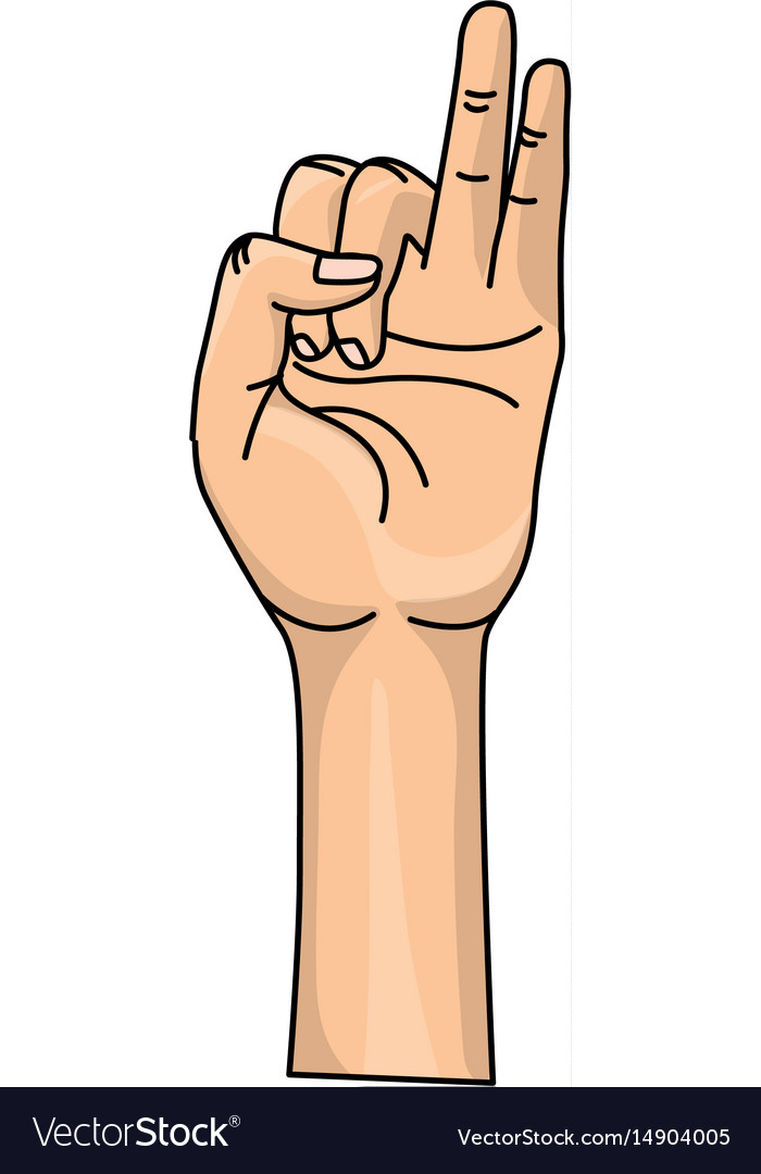 hand-with-pinky-and-ring-finger-up-symbol-vector-image