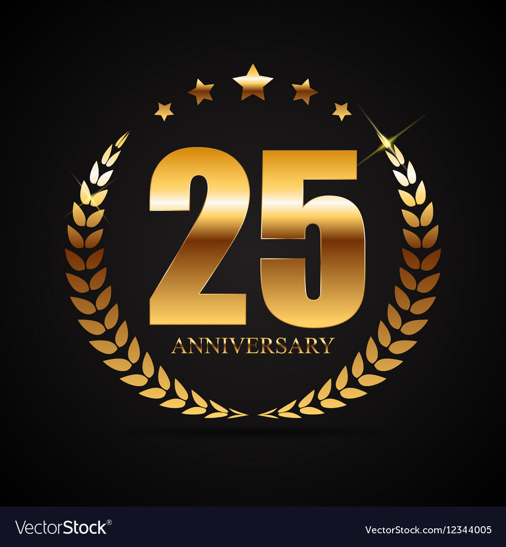 celebrating 25 years logo vector