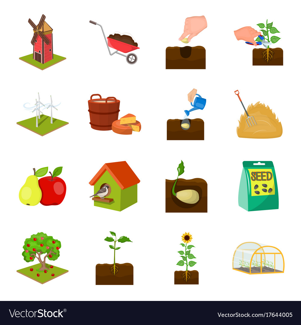 Vegetable garden ecology and other web icon Vector Image