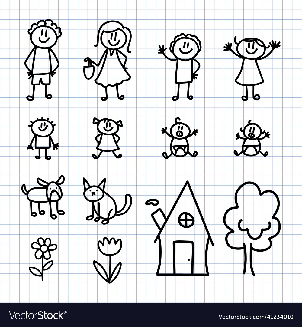 Free Vector  Hand drawn stickman collection