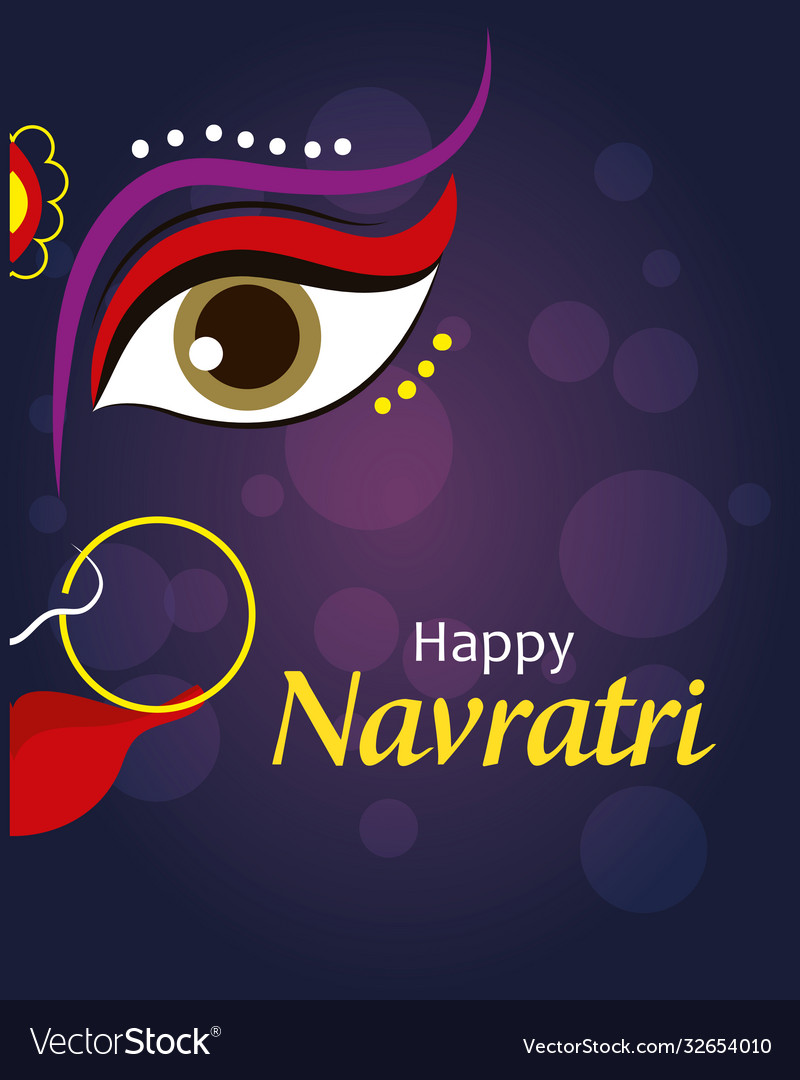 Poster happy navratri celebration Royalty Free Vector Image