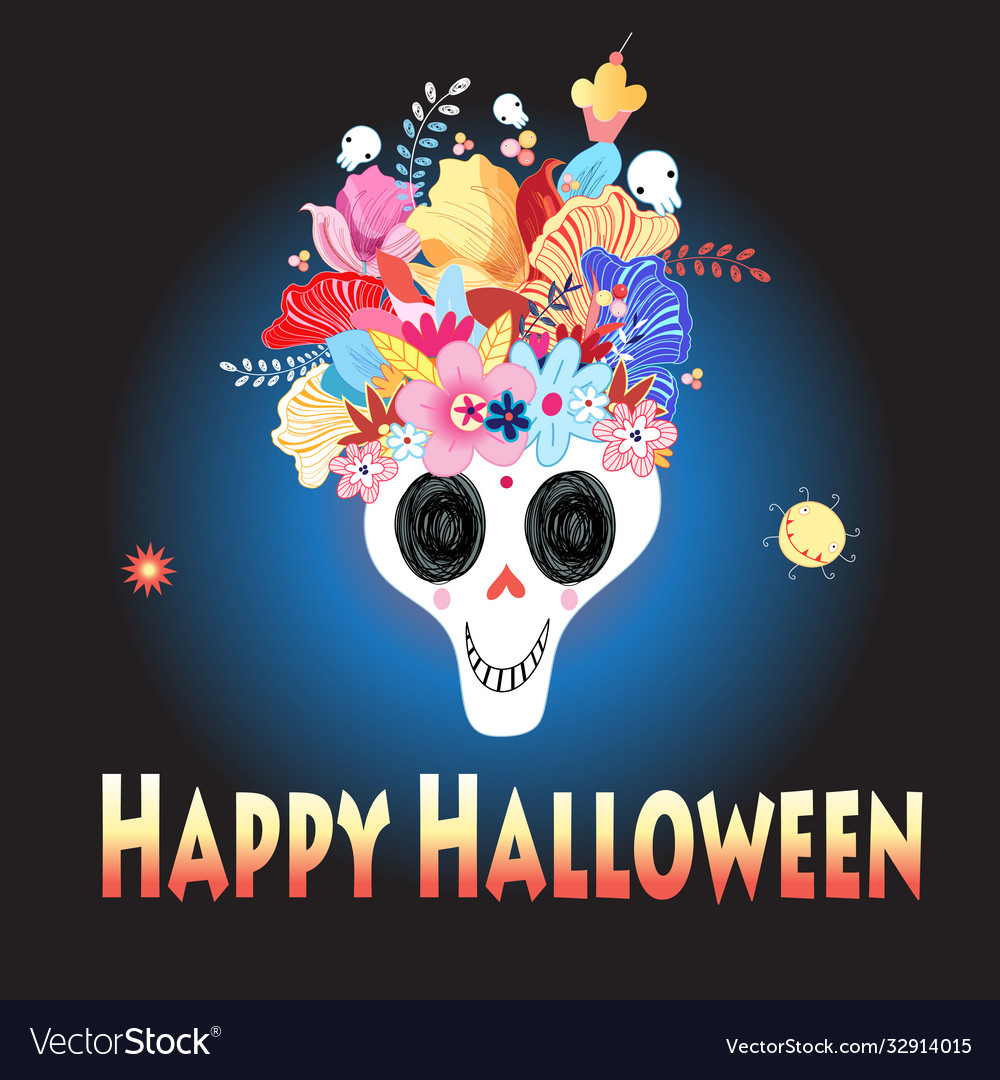 Beautiful skulls Royalty Free Vector Image - VectorStock