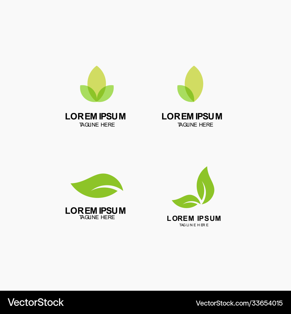 Leaf logo template design Royalty Free Vector Image