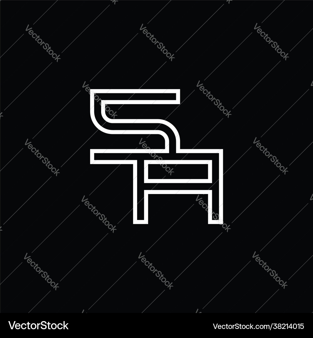 Sa logo monogram with circle rounded slice shape Vector Image