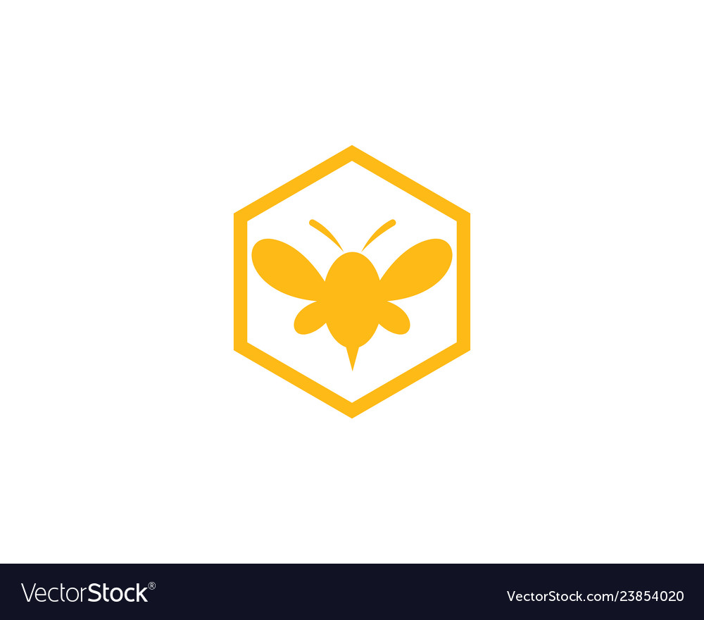 Bee logo template icon