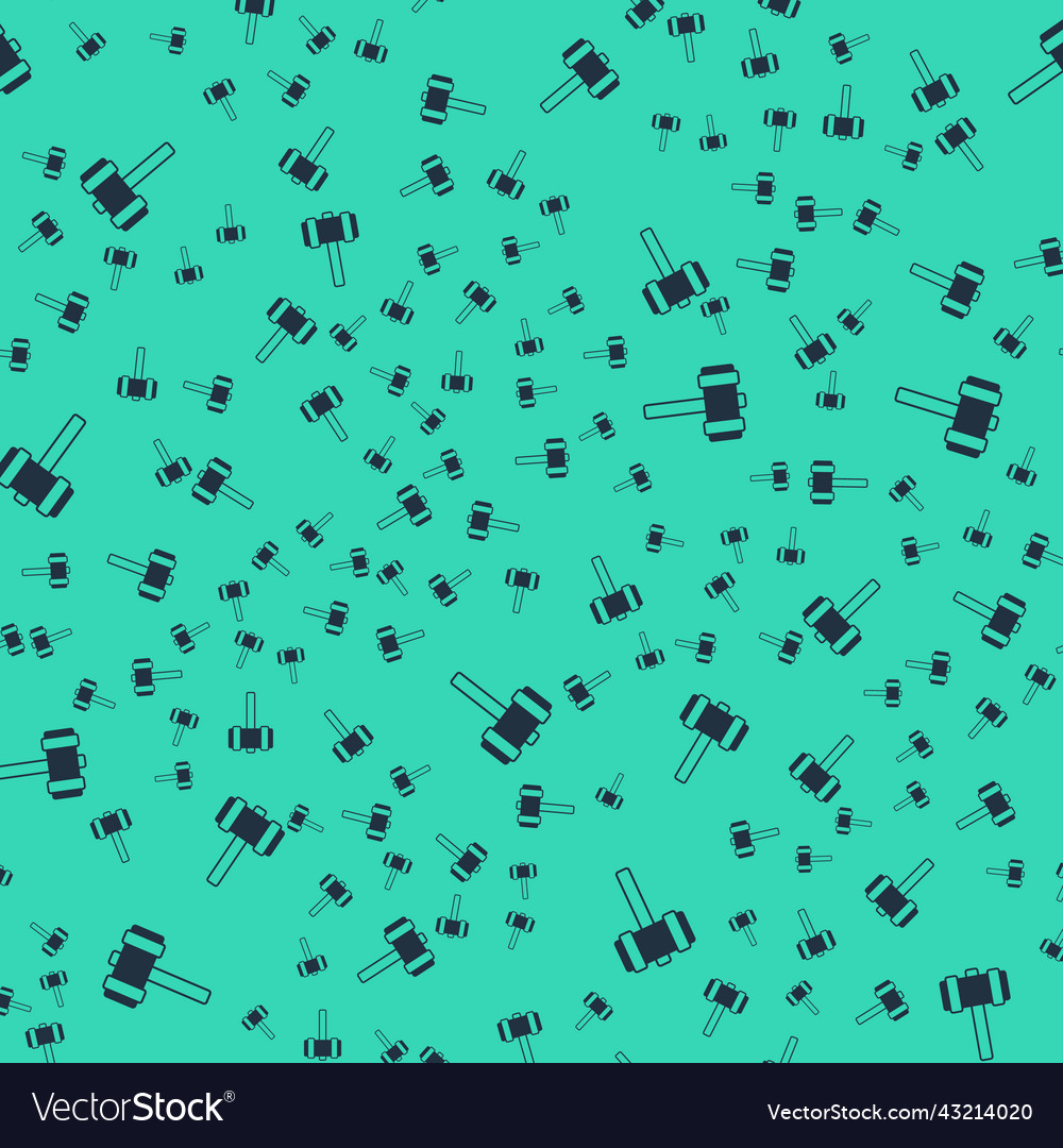 Black sledgehammer icon isolated seamless pattern